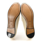 Gucci Patent Womens Jordaan Loafers 40 Mystic White
