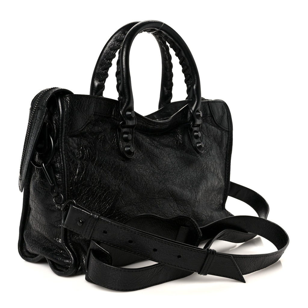 Balenciaga Agneau Arena Classic Black Hardware S City Black