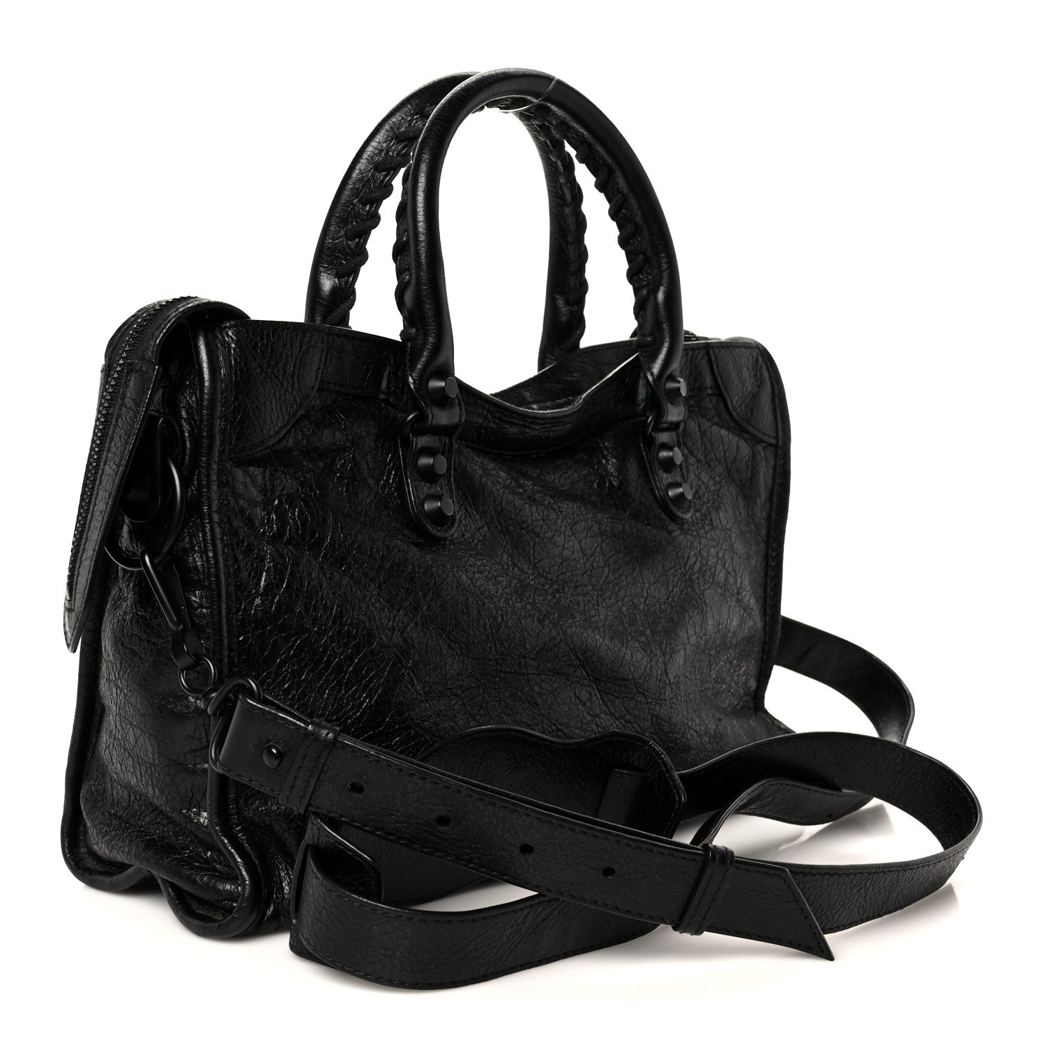 Balenciaga Agneau Arena Classic Black Hardware S City Black