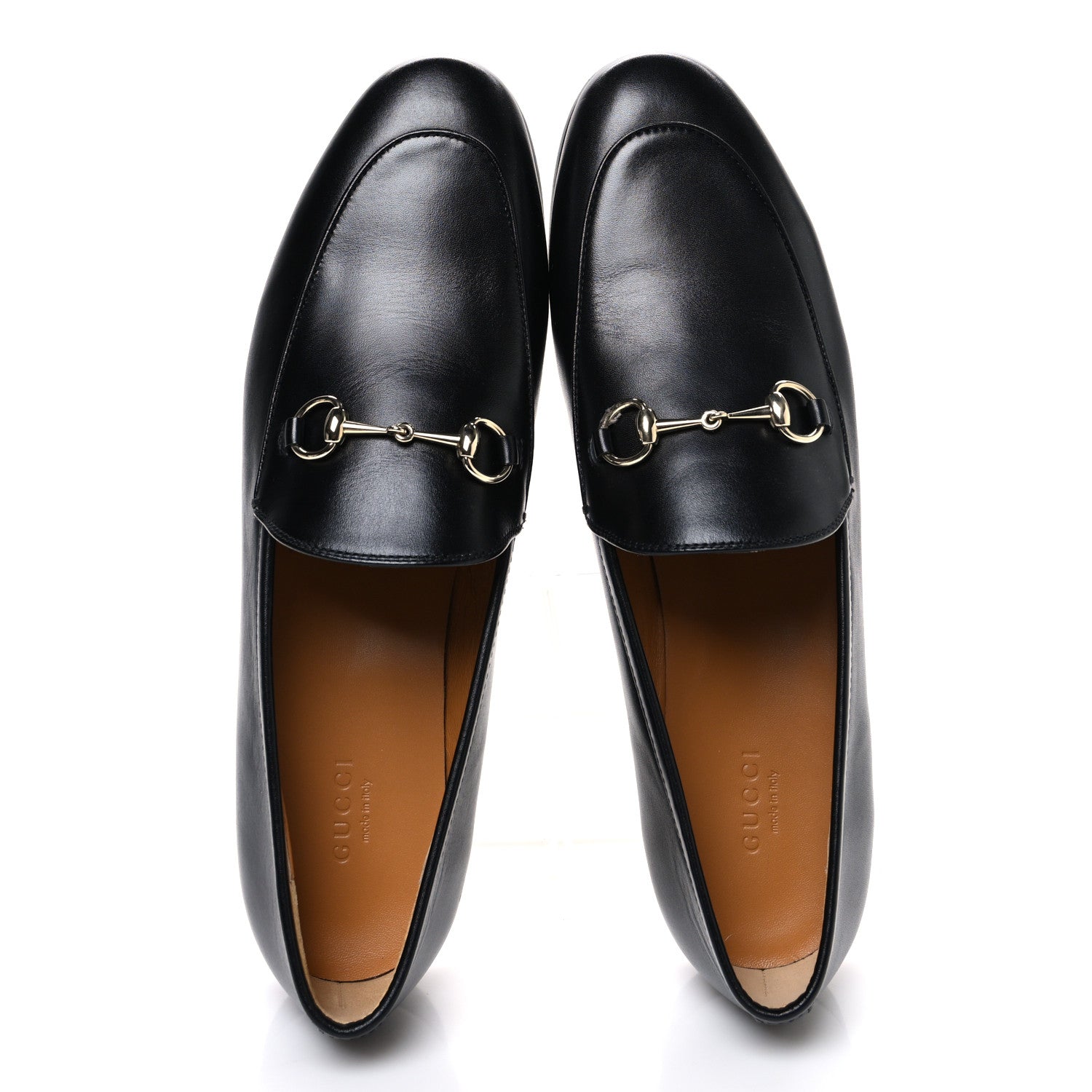 Gucci Calfskin Womens Jordaan Loafers 41 Black