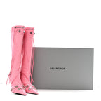 Balenciaga Agneau Arena Cagole 90mm Boots 39 Sweet Pink