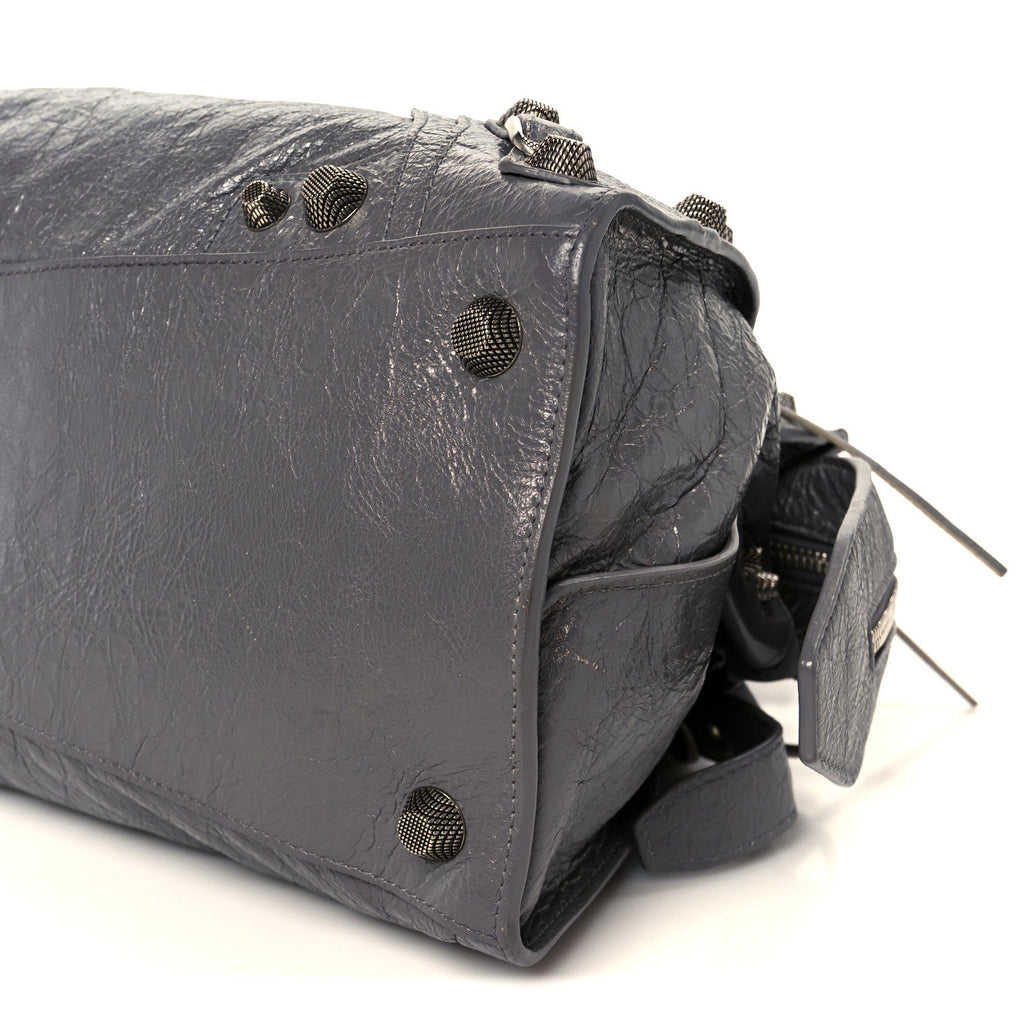 Balenciaga Agneau Arena Neo Cagole City Handbag Dark Grey
