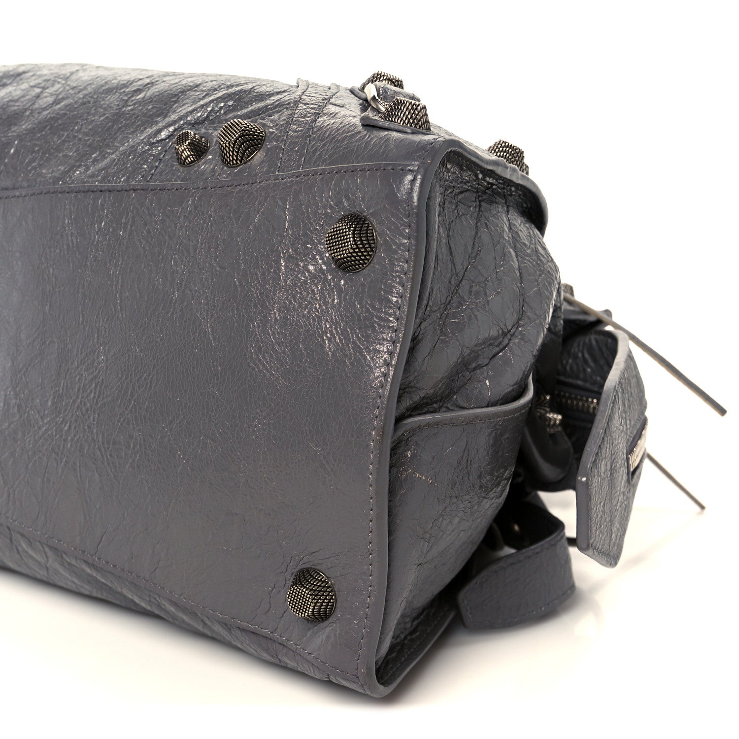 Balenciaga Agneau Arena Neo Cagole City Handbag Dark Grey