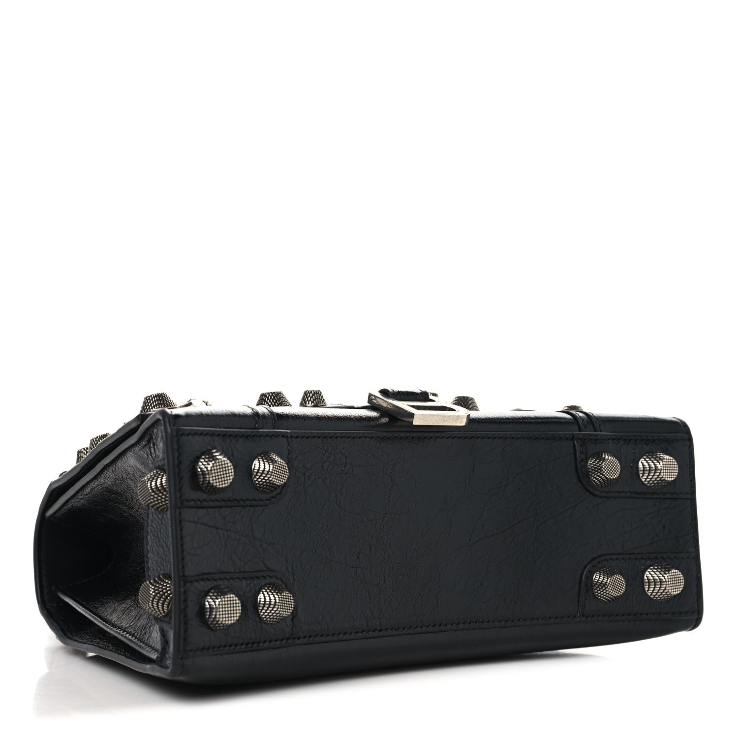 Balenciaga Arena Lambskin Medium Hourglass X Le Cagole Top Handle Bag Black