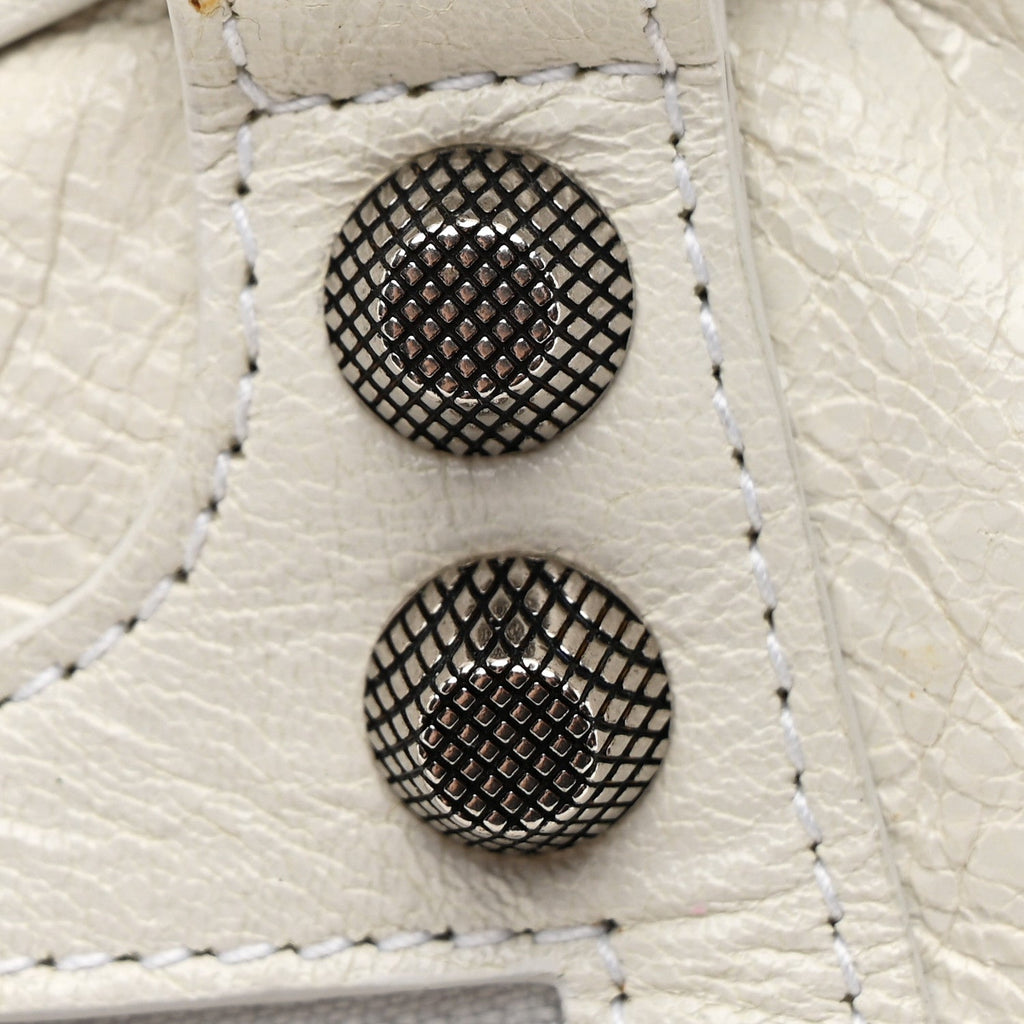 Balenciaga Agneau Arena Neo Cagole City Handbag Optic White