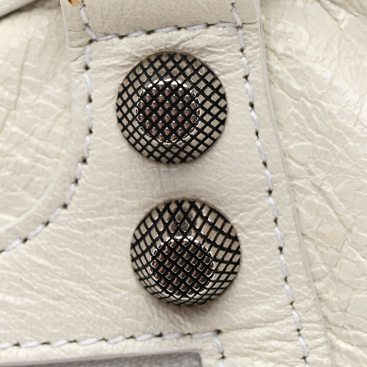 Balenciaga Agneau Arena Neo Cagole City Handbag Optic White