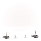 Chanel Pearl Twisted CC Earrings Ruthenium