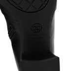 Chanel Stretch Lambskin Cap Toe CC Uniform Short Boots  35 Black