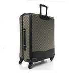 Gucci GG Supreme Monogram Four Wheel Suitcase Black