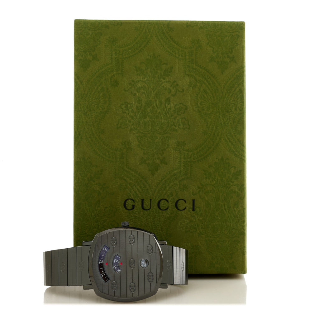 Gucci PVD Stainless Steel 38mm Grip Quartz Watch Black