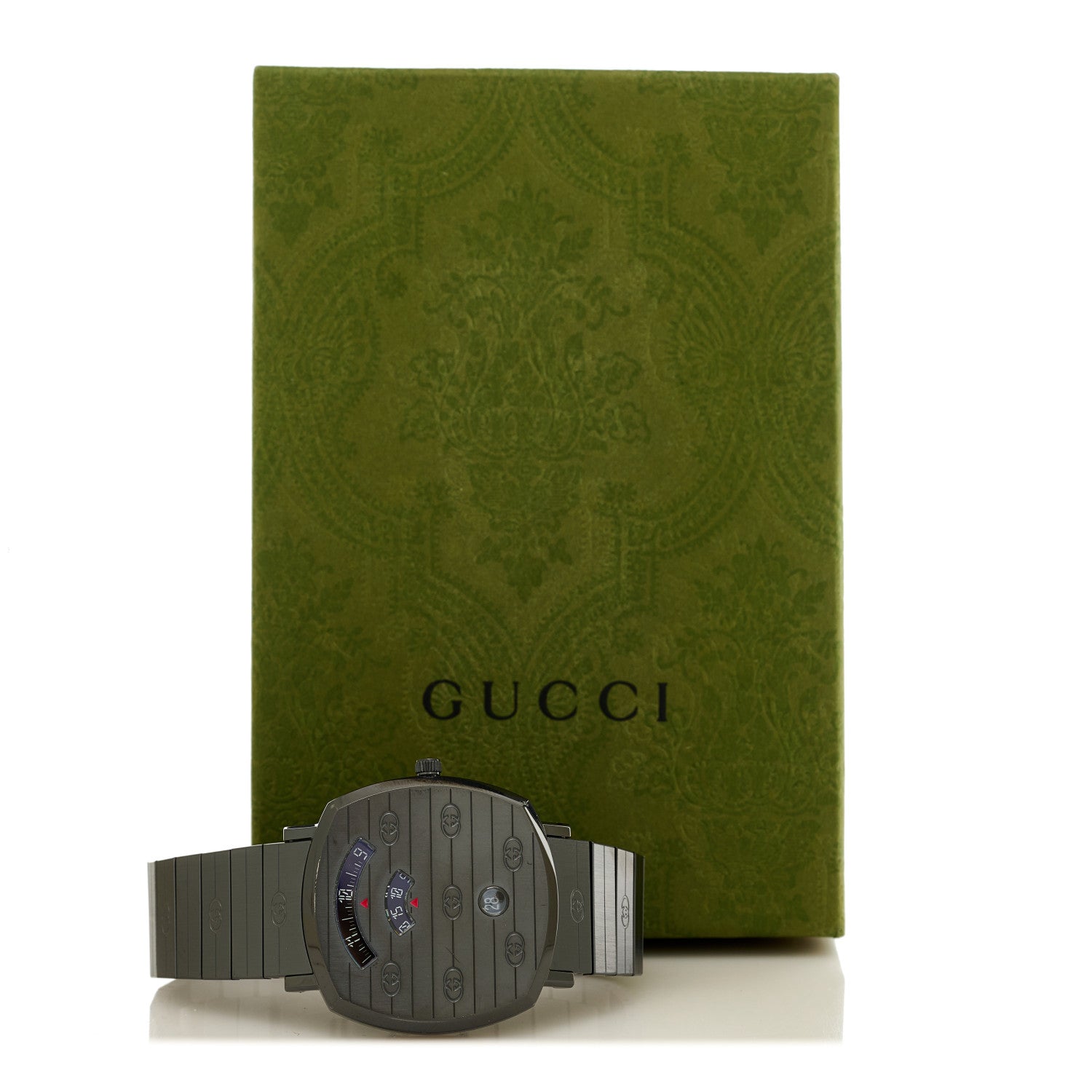 Gucci PVD Stainless Steel 38mm Grip Quartz Watch Black