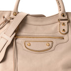 Balenciaga Chevre Gold Metallic Edge Hardware Velo Beige Praline
