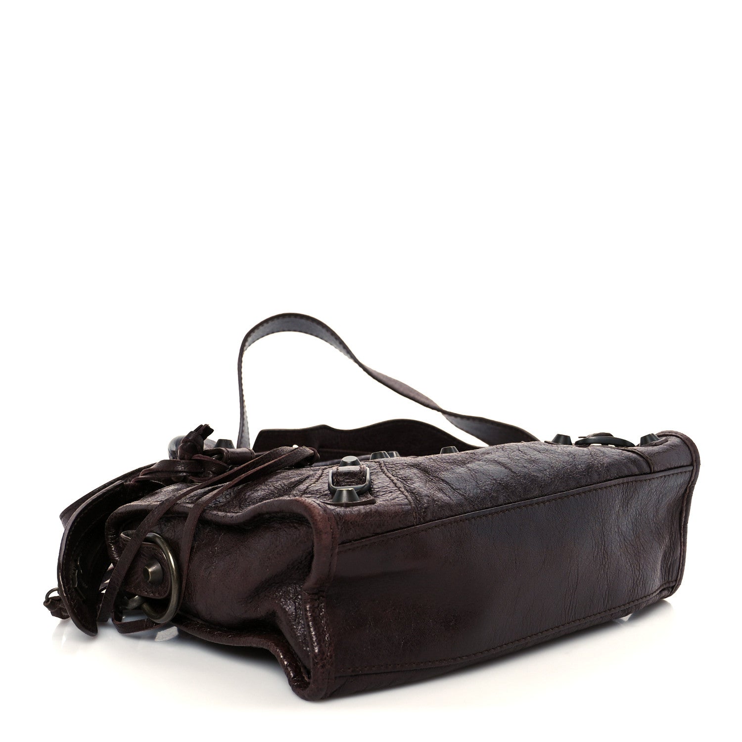 Balenciaga Agneau Classic Hardware Mini City Cigare Fonce