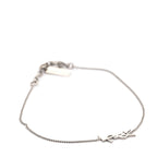 Saint Laurent Monogram Charm Bracelet Silver