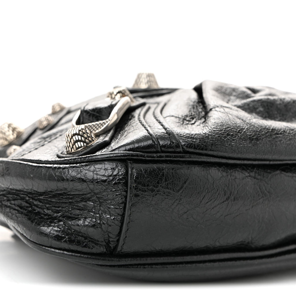 Balenciaga Agneau Arena Le Cagole Mini Purse With Chain Black