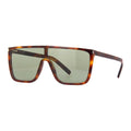 Saint Laurent Sunglasses Shield Full Rim, Havana Frame and Green Lens SL364MASKACE002