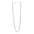 Chanel Ruthenium Crystal Chain CC Lucky Charms Necklace