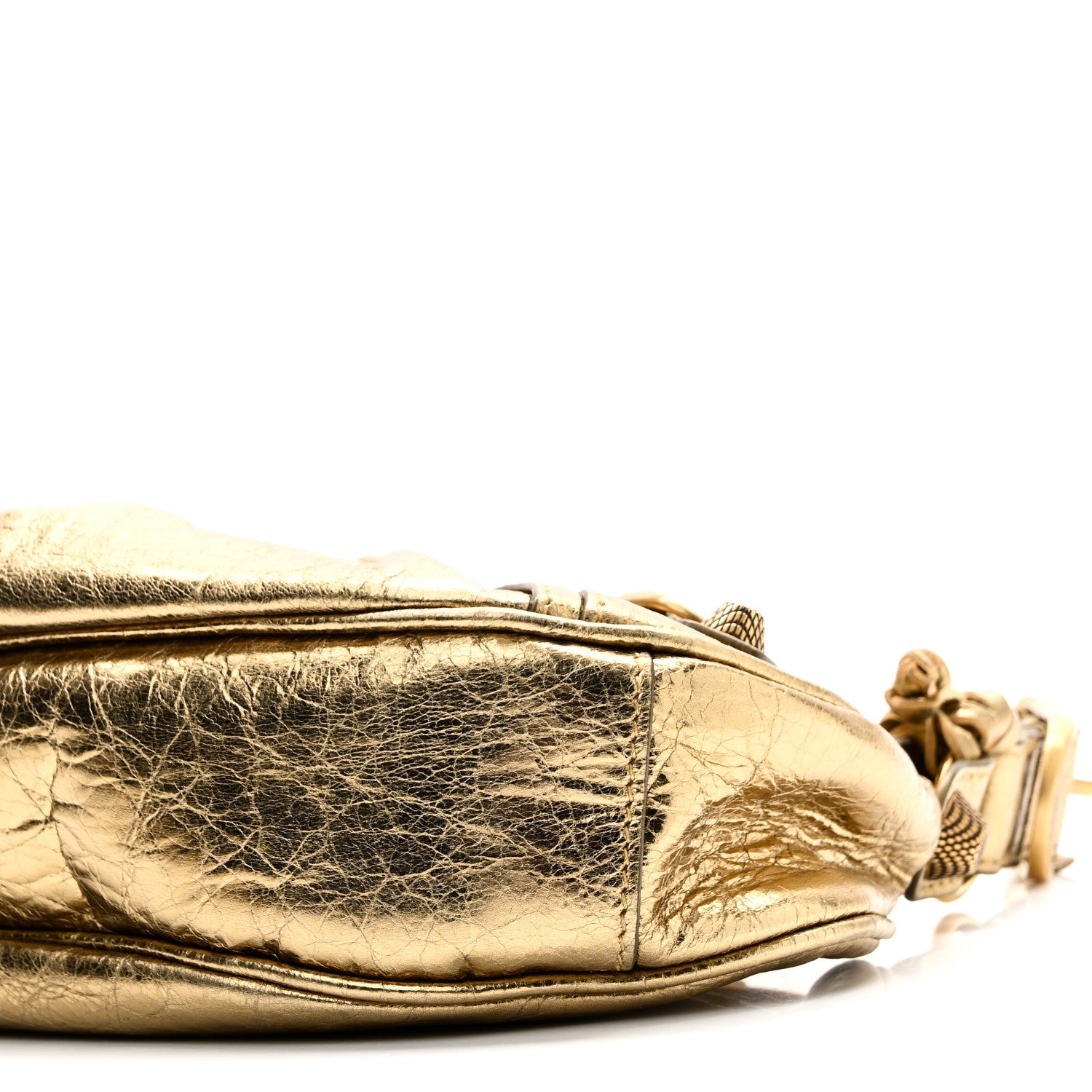 Balenciaga Metallic Agneau Arena Le Cagole Shoulder Bag XS Gold