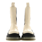 Bottega Veneta Calfskin The Tire Chelsea Boots 39.5 Wax Black Transparent