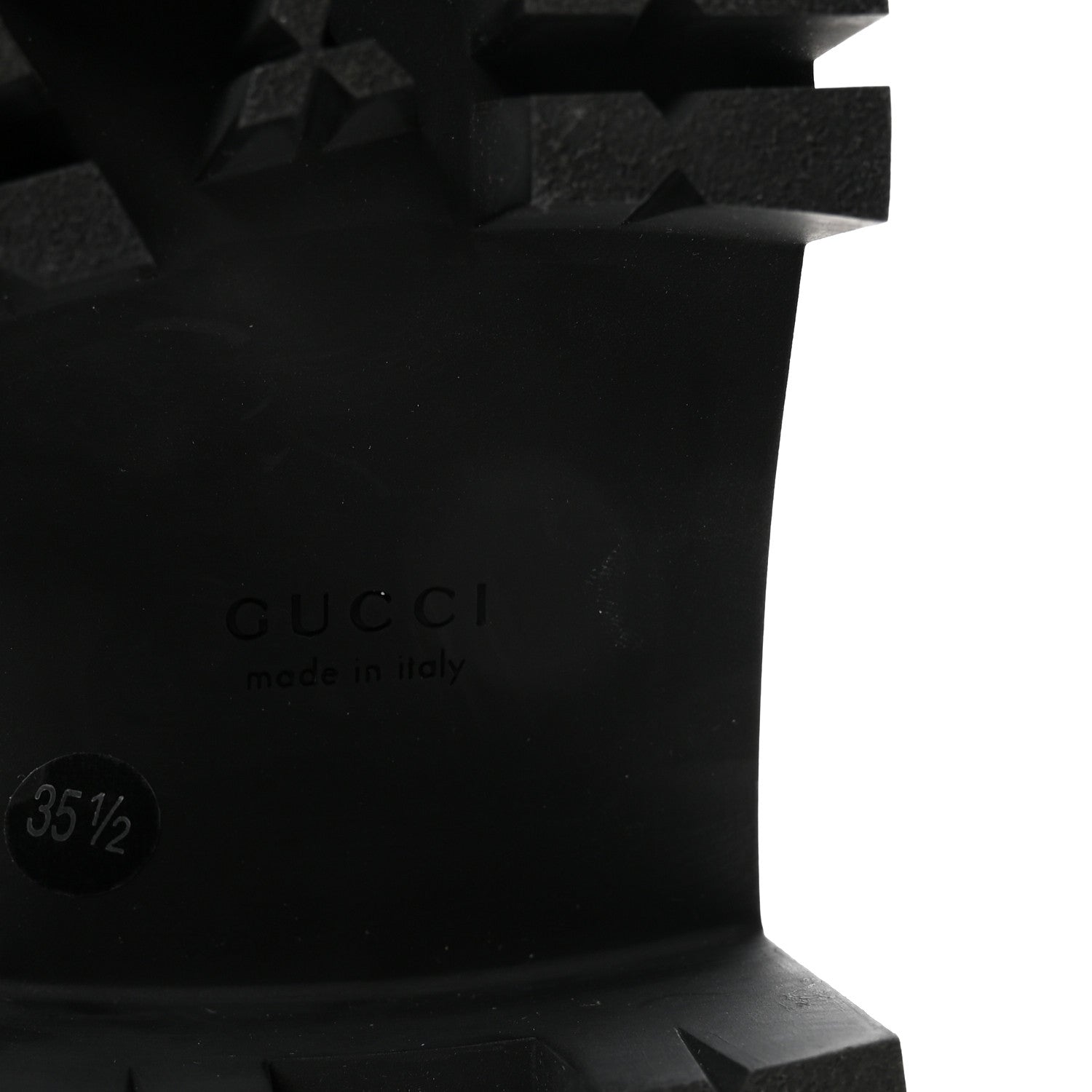 Gucci Cordovan Lux Nappa GG Matelasse Lace Up 60mm Combat Boots 35.5 Black