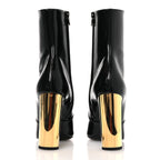 Saint Laurent Vitello Marilyn Auteuil 105 Ankle Zip Boots 37.5 Black