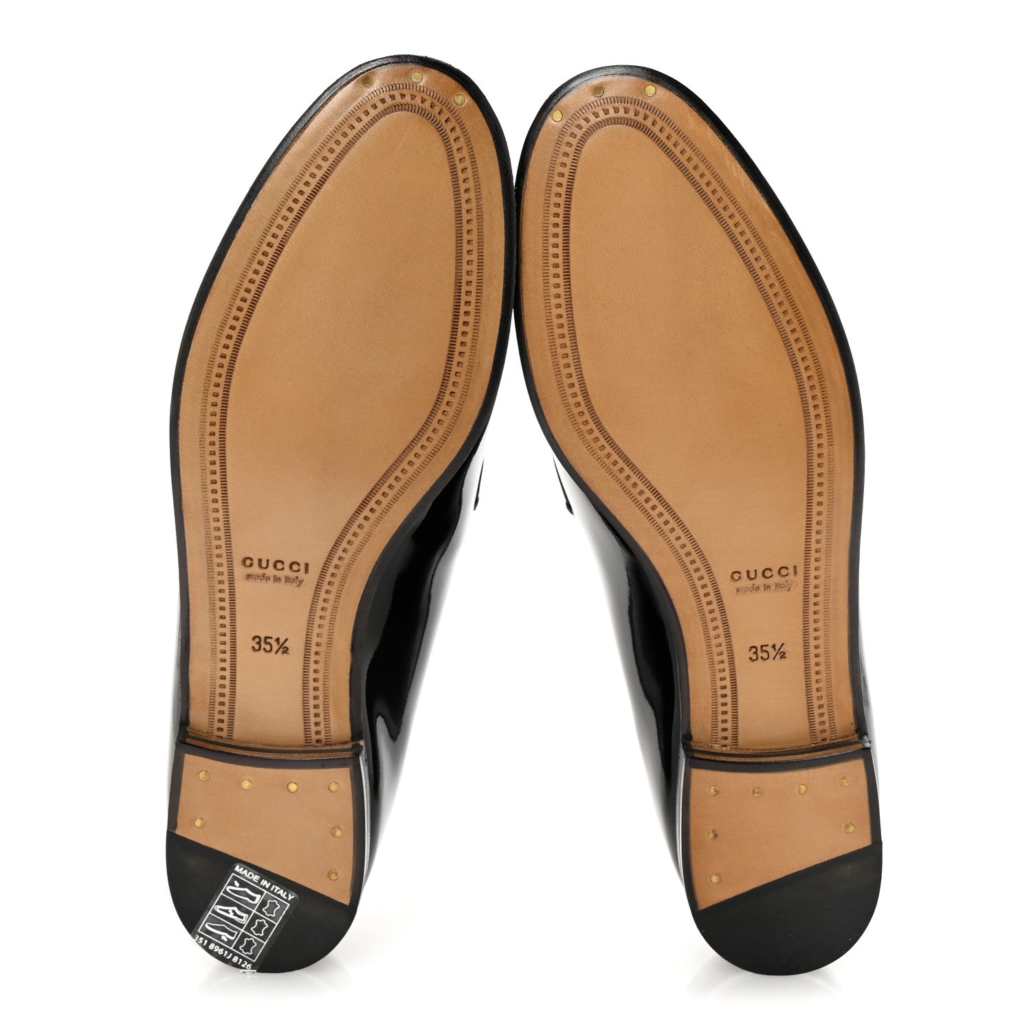 Gucci Patent Women's Jordaan Loafers  35.5 Black