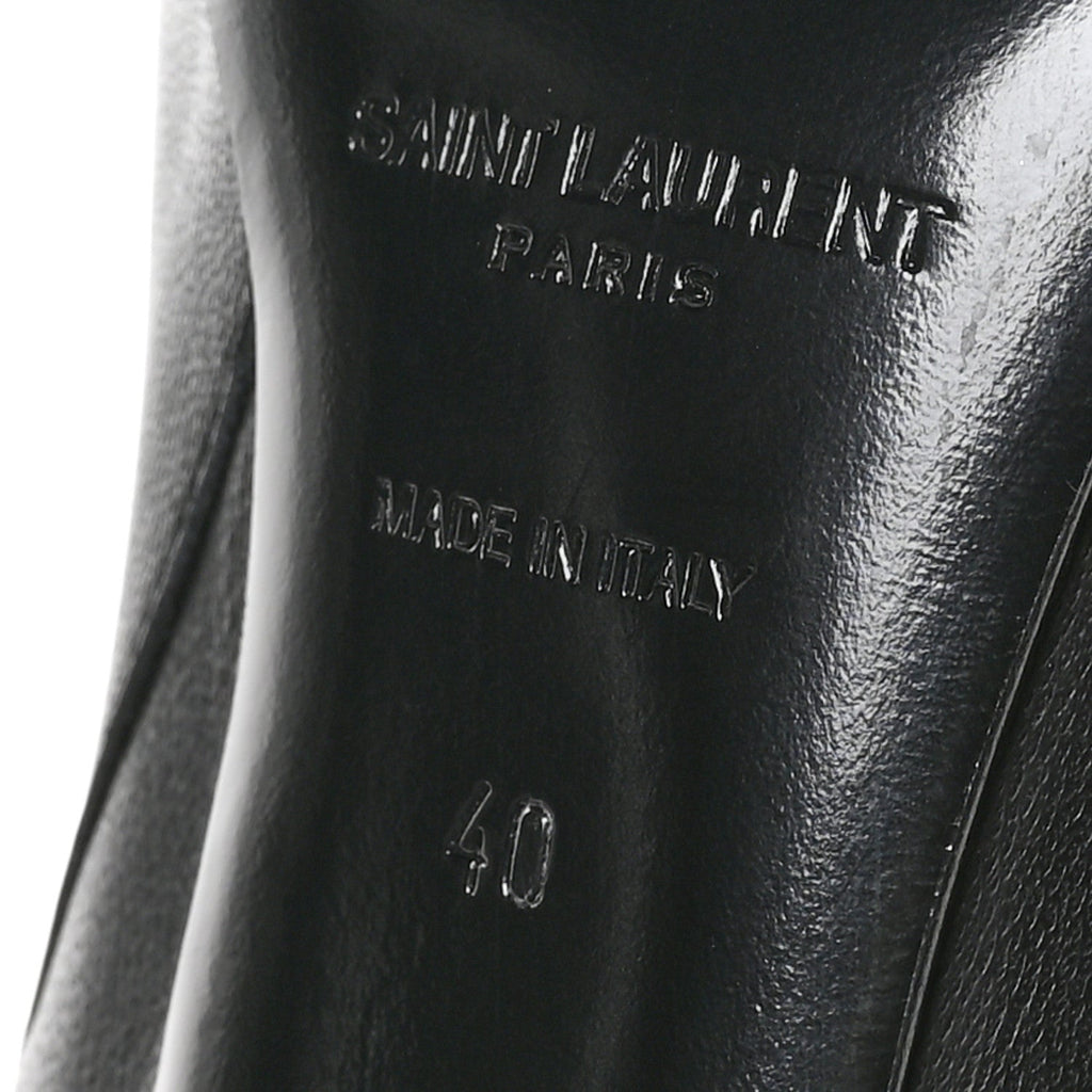 Saint Laurent Calfskin Opyum Ankle Boots 40 Black