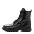 Prada Spazzolato Captoe 30mm Combat Boots 39 Black