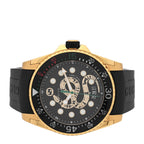 Gucci Stainless Steel Rubber 45mm Dive Snake Quartz Watch Black