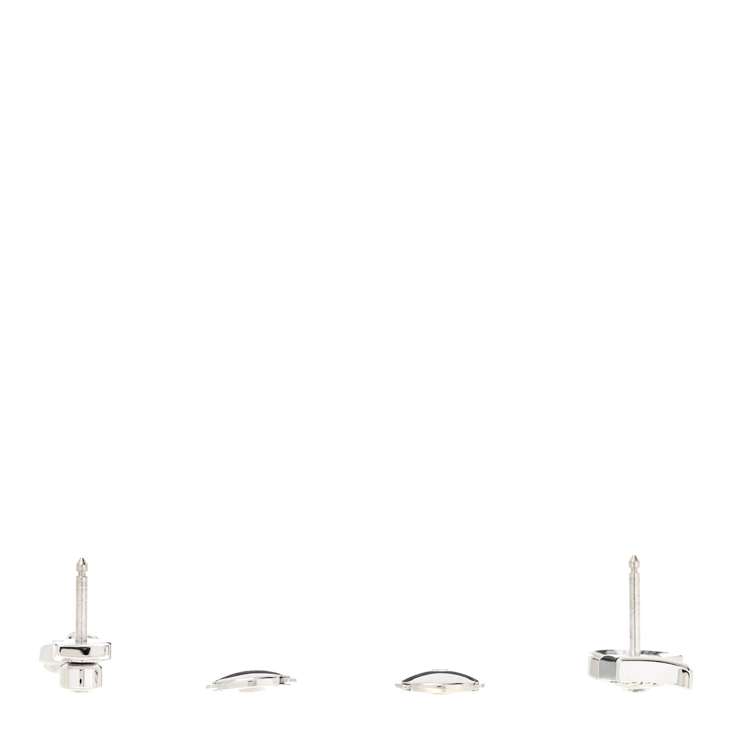 Chanel 18K White Gold Diamond No 5 Transformable Earrings
