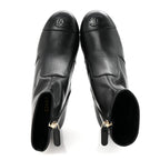 Chanel Stretch Lambskin Cap Toe CC Short Boots 37 Black