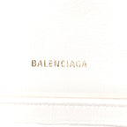 Balenciaga Calfskin Crocodile Small Crush Chain Bag White