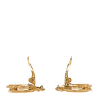 Chanel Metal CC Medallion Clip On Earrings Gold