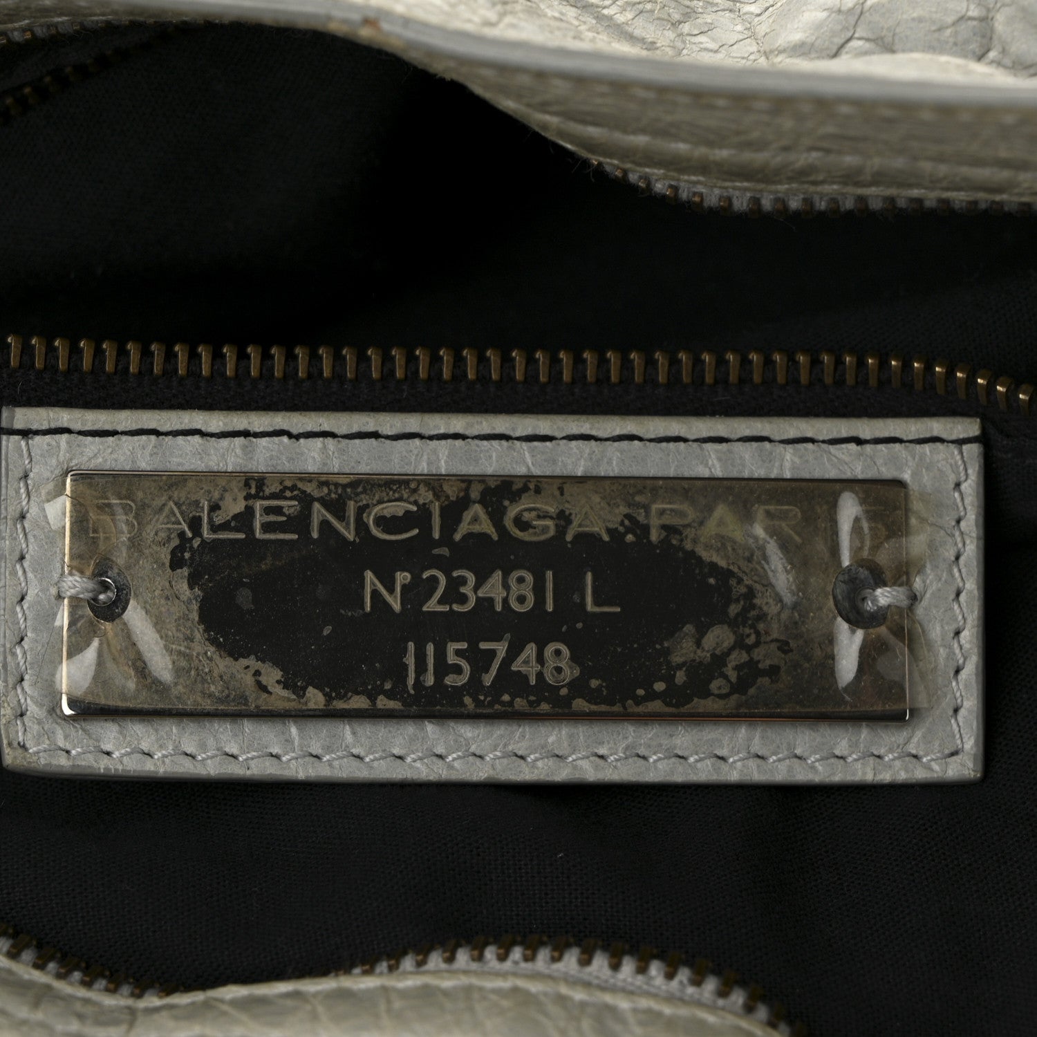 Balenciaga Agneau Classic Hardware City Gris Ciment