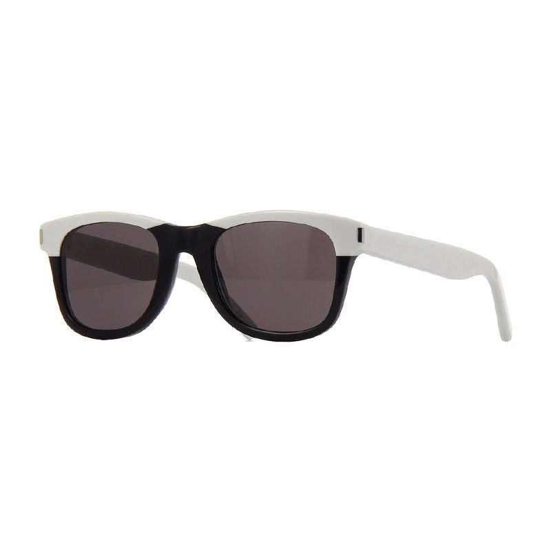Saint Laurent Sunglasses Square Full Rim, Ivory Frame and Grey Lens SL51037