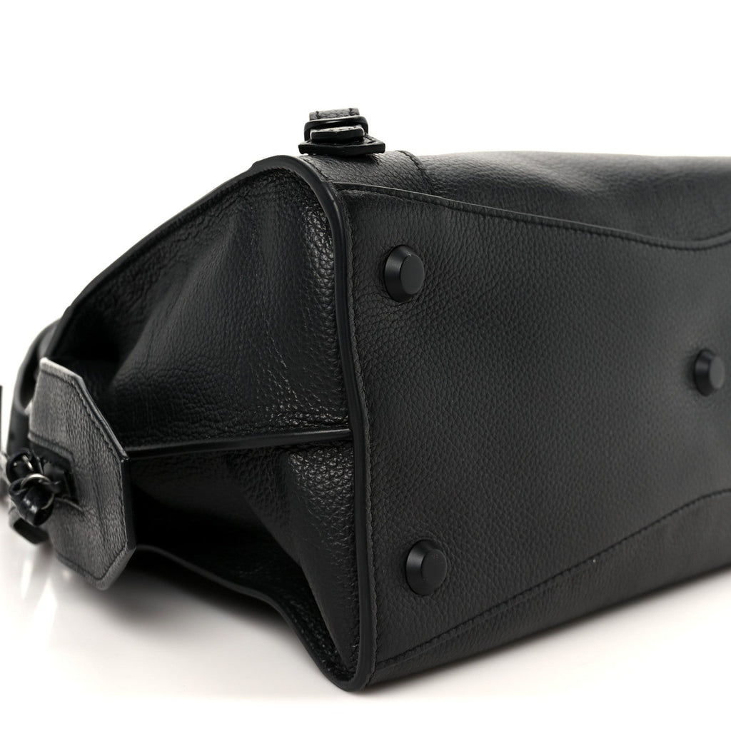 Balenciaga Grained Calfskin Neo Classic Black Hardware S City Black