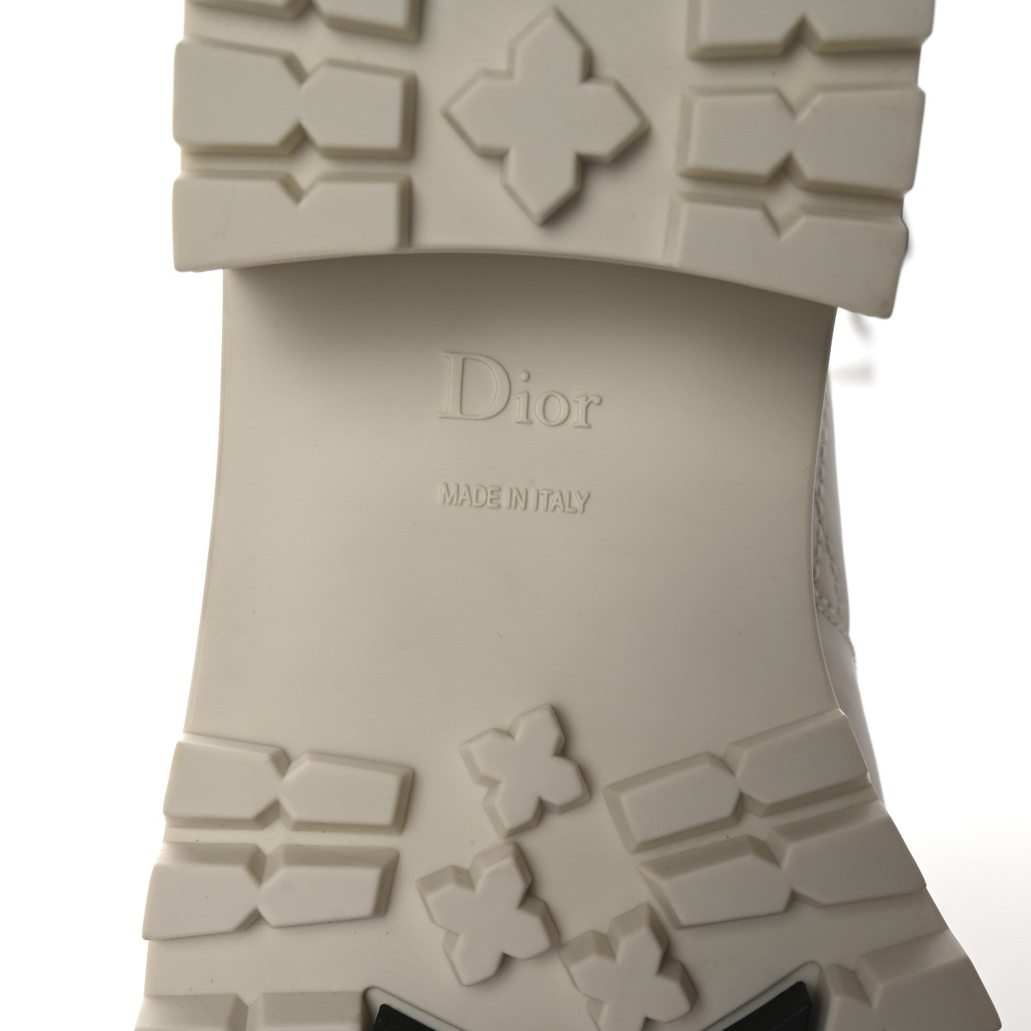 Christian Dior Calfskin Cannage D-Leader Ankle Boots 39.5 White