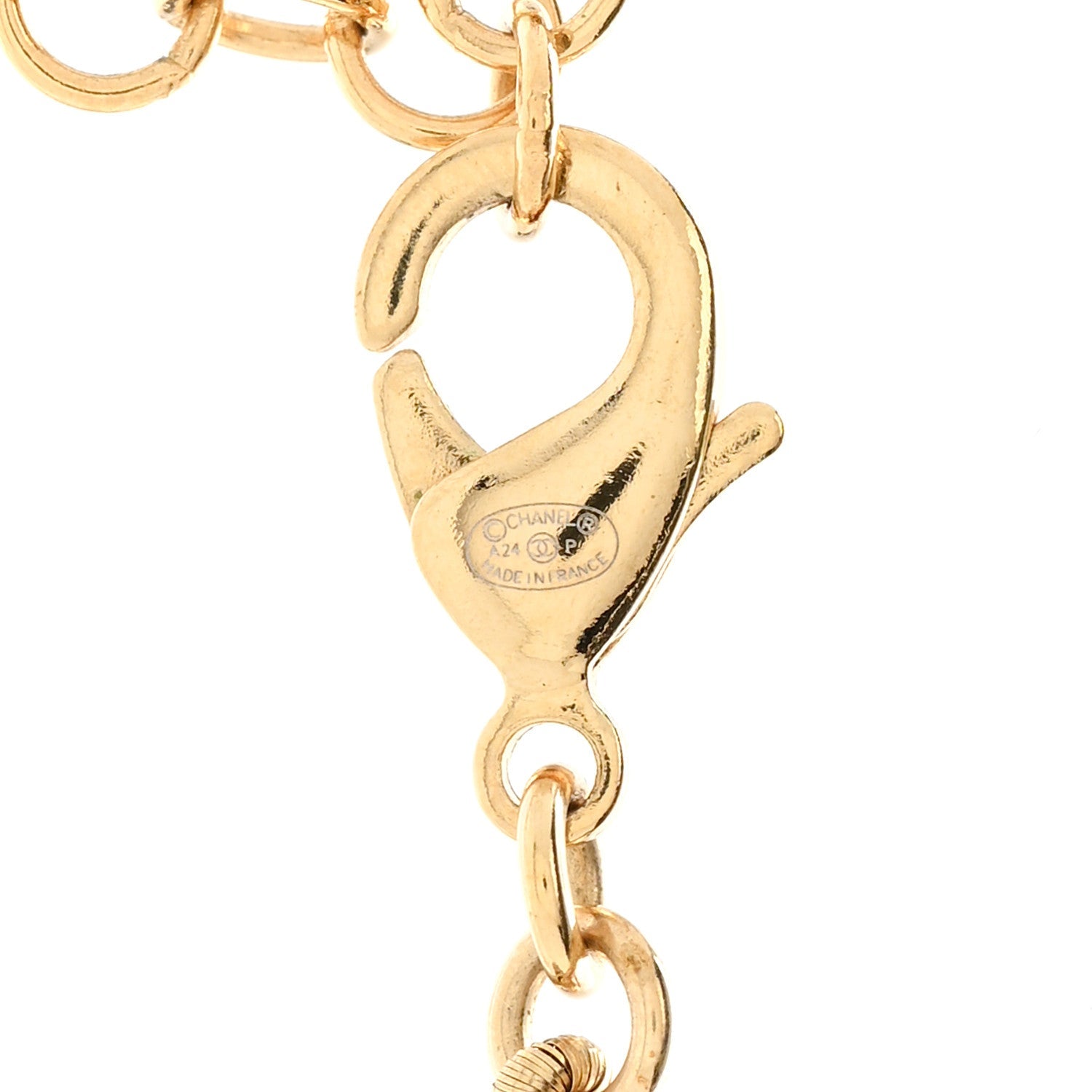 Chanel Crystal Pearl CC Heart Choker Necklace Gold