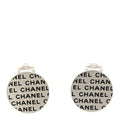 Chanel Logo Clip On Earrings Silver