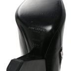 Saint Laurent Calfskin Niki 85 Wedge Booties 39.5 Black
