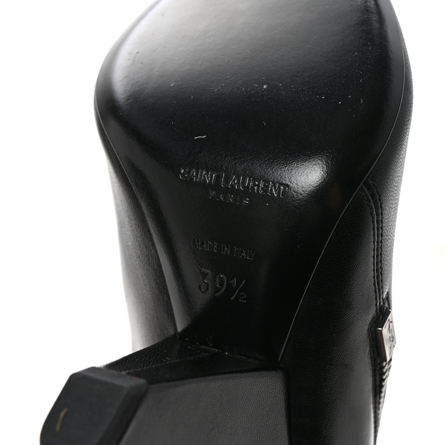 Saint Laurent Calfskin Niki 85 Wedge Booties 39.5 Black