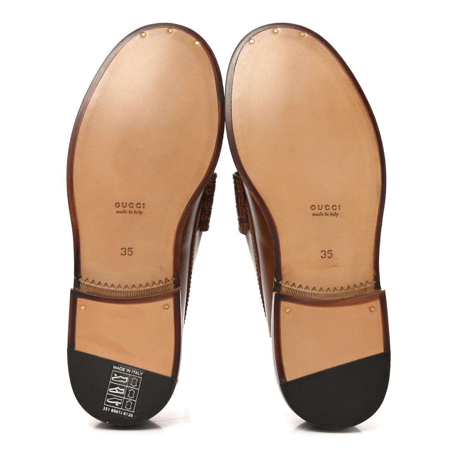 Gucci Millennial Ribot Cut Out Interlocking G Loafers 35 Cuir