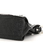 Balenciaga Agneau Arena Storico Silver Hardware Small Le City Black
