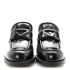 Prada Spazzolato Loafers 38 Black