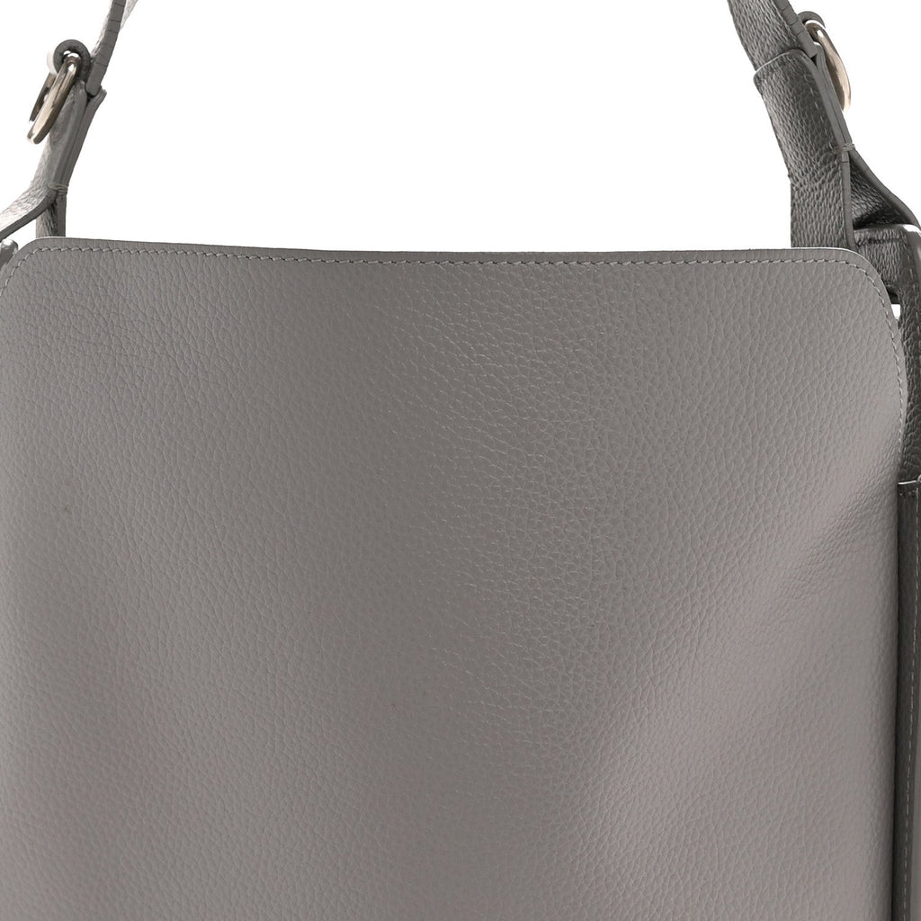 Balenciaga Calfskin Logo Embossed Small Tool 2.0 North-South Tote Balenciaga Grey