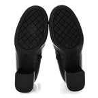 Chanel Stretch Lambskin Cap Toe CC Short Boots 37 Black