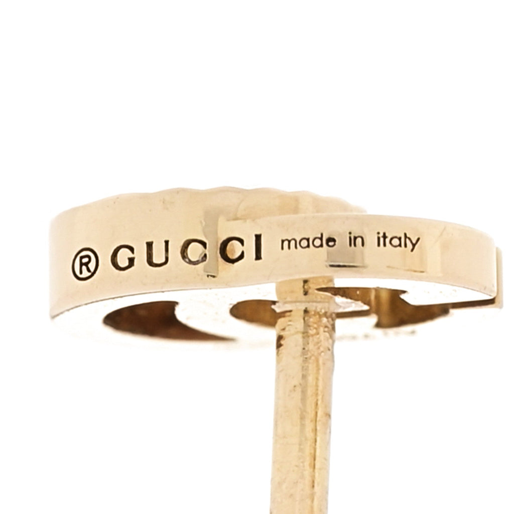 Gucci 18K Yellow Gold Mini Running GG Stud Earrings