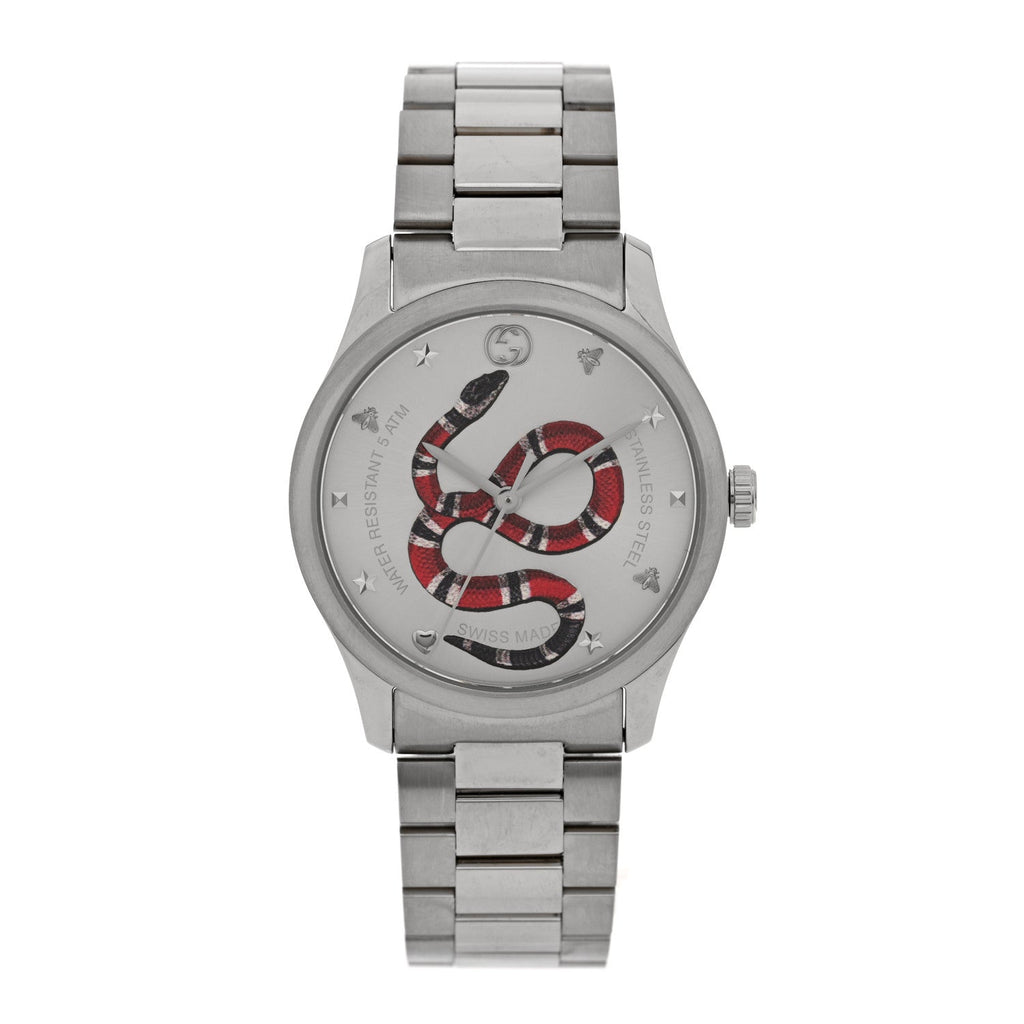 Gucci Stainless Steel 38mm G-Timeless Snake Quartz Watch