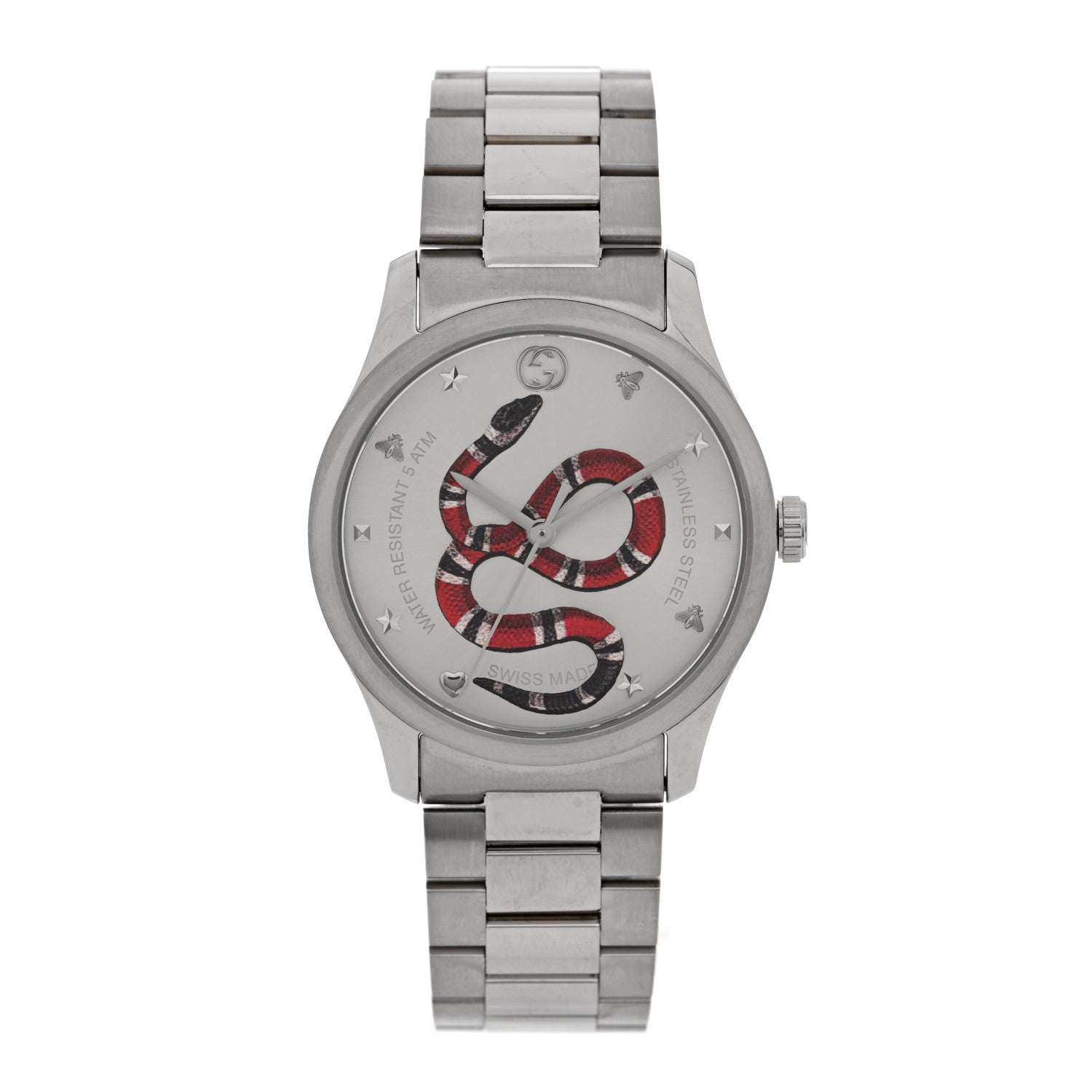 Gucci Stainless Steel 38mm G-Timeless Snake Quartz Watch