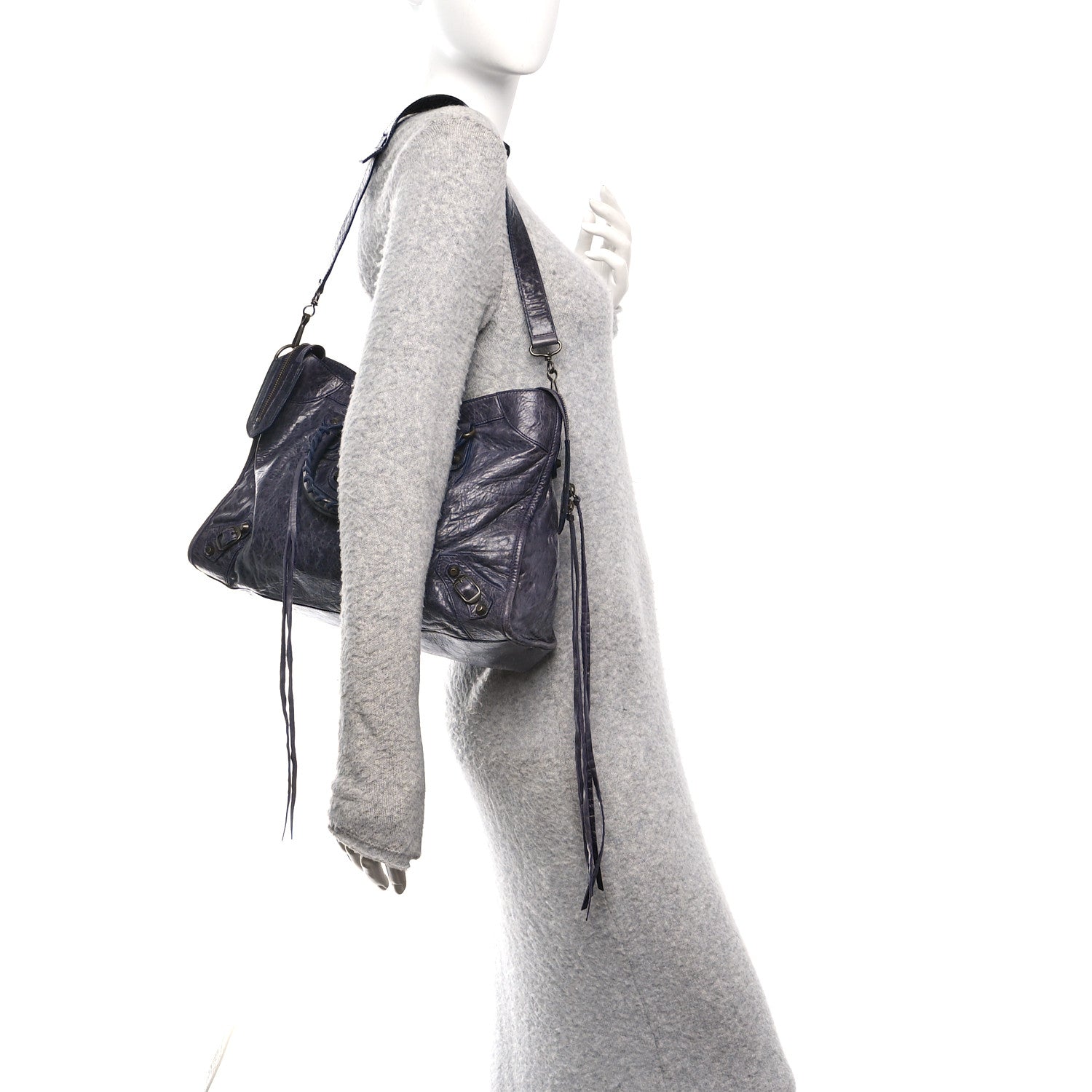 Balenciaga Agneau Classic Hardware City Bleu Roi
